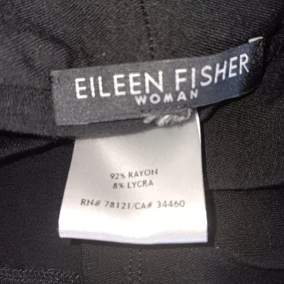 Eileen Fisher 1X Black Knit Dress - Picture 6 of 8